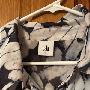 CAbi Blue Maxi Dress Elegant Flowing Silhouette